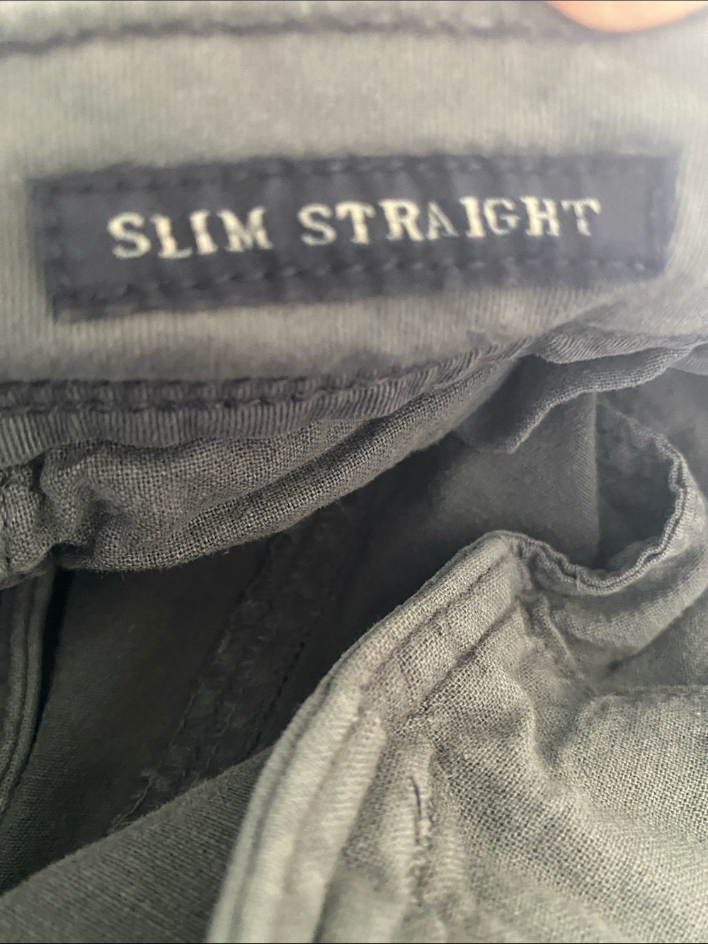 American Eagle AE Flex Slim Straight Lived-In Khaki Pants blue gray sz 28x34 - Picture 11 of 12